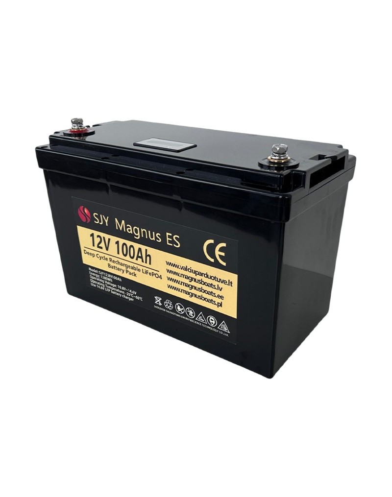 LiFePO4 SJY (12.8V, 100Ah) + laadija 10A