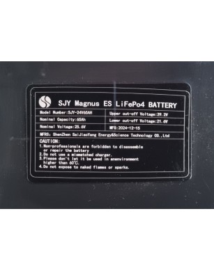 LiFePO4 SJY (25.6V, 65Ah) + зарядное устройство 10A