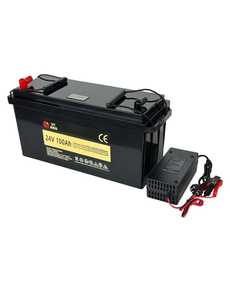 LiFePO4 SJY (25.6V, 100Ah) + charger 10A