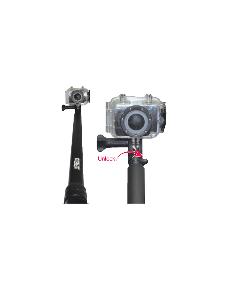 Borika action camera holder with extension