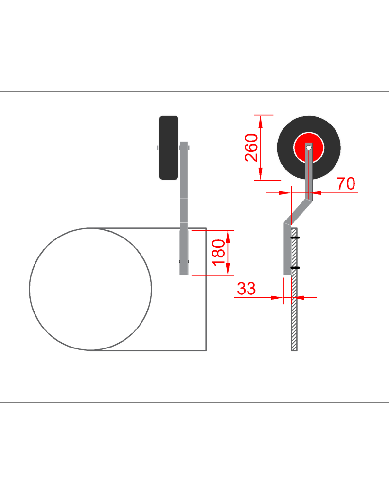 Stainless steel transportation wheels for inflatable bottom